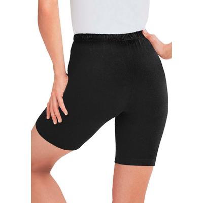 Plus Size Women's Stretch Cotton Bike Short by Woman Within in Black (Size 4X)