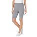 Plus Size Women's Stretch Cotton Bike Short by Woman Within in Medium Heather Grey (Size M)