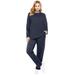 Plus Size Women's Fleece Sweatshirt Set by Woman Within in Navy (Size 1X) Sweatsuit