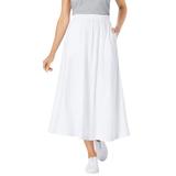 Plus Size Women's 7-Day Knit A-Line Skirt by Woman Within in White (Size 1X)