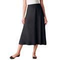 Plus Size Women's 7-Day Knit A-Line Skirt by Woman Within in Black (Size 5XP)