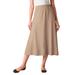 Plus Size Women's 7-Day Knit A-Line Skirt by Woman Within in New Khaki (Size 4XP)