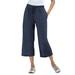 Plus Size Women's Sport Knit Capri Pant by Woman Within in Navy (Size L)