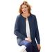 Plus Size Women's Perfect Long-Sleeve Cardigan by Woman Within in Navy (Size L) Sweater