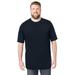 Men's Big & Tall Heavyweight Jersey Crewneck T-Shirt by Boulder Creek in Black (Size 9XL)