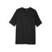 Men's Big & Tall Shrink-Less™ Lightweight Longer-Length V-neck T-shirt by KingSize in Black (Size 7XL)