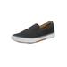 Extra Wide Width Men's Canvas Slip-On Shoes by KingSize in Black (Size 13 EW) Loafers Shoes