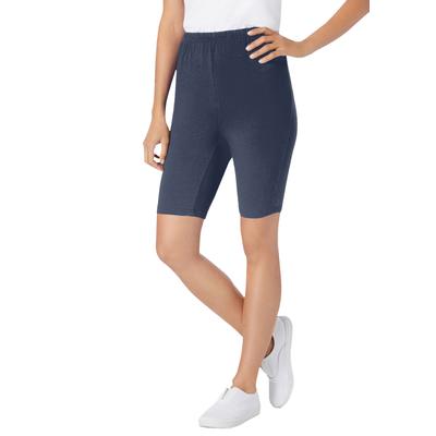 Plus Size Women's Stretch Cotton Bike Short by Woman Within in Navy (Size M)