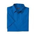 Men's Big & Tall KS Signature Wrinkle-Free Short-Sleeve Dress Shirt by KS Signature in Royal Blue (Size 18 1/2)