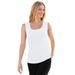 Plus Size Women's Rib Knit Tank by Woman Within in White (Size 1X) Top