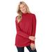 Plus Size Women's Perfect Long-Sleeve Mockneck Tee by Woman Within in Classic Red (Size 3X) Shirt