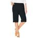 Plus Size Women's 7-Day Knit Bermuda Shorts by Woman Within in Black (Size M)