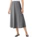 Plus Size Women's 7-Day Knit A-Line Skirt by Woman Within in Medium Heather Grey (Size 1XP)