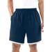 Men's Big & Tall Layered Look Lightweight Jersey Shorts by KingSize in Navy (Size XL)