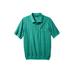 Men's Big & Tall Banded Bottom Polo Shirt by KingSize in Tidal Green (Size 8XL)