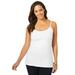 Plus Size Women's Stretch Cotton Cami by Jessica London in White (Size 26/28) Straps