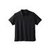 Men's Big & Tall Heavyweight Jersey Polo Shirt by KingSize in Black (Size 4XL)