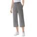 Plus Size Women's 7-Day Knit Capri by Woman Within in Medium Heather Grey (Size S) Pants