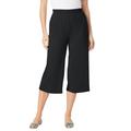 Plus Size Women's 7-Day Knit Culotte by Woman Within in Black (Size 30/32) Pants