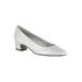 Women's Prim Pump by Easy Street® in Silver Satin (Size 6 M)