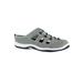 Women's Barbara Flats by Easy Street® in Grey Leather (Size 8 M)