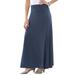 Plus Size Women's Everyday Stretch Knit Maxi Skirt by Jessica London in Navy (Size 30/32) Soft & Lightweight Long Length