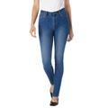 Plus Size Women's Comfort Curve Slim-Leg Jean by Woman Within in Medium Stonewash Sanded (Size 18 W)