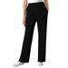 Plus Size Women's Sport Knit Straight Leg Pant by Woman Within in Black (Size 2X)