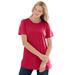 Plus Size Women's Perfect Short-Sleeve Crewneck Tee by Woman Within in Classic Red (Size M) Shirt