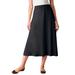 Plus Size Women's 7-Day Knit A-Line Skirt by Woman Within in Black (Size L)