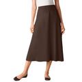Plus Size Women's 7-Day Knit A-Line Skirt by Woman Within in Chocolate (Size 5X)