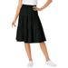 Plus Size Women's Jersey Knit Tiered Skirt by Woman Within in Black (Size 34/36)