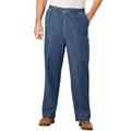 Men's Big & Tall Knockarounds® Full-Elastic Waist Cargo Pants by KingSize in Stonewash (Size 5XL 40)