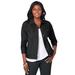 Plus Size Women's Classic Cotton Denim Jacket by Jessica London in Black (Size 18) 100% Cotton Jean Jacket