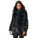 Plus Size Women's Short Faux-Fur Coat by Roaman's in Black (Size 3X)