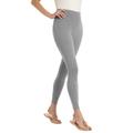 Plus Size Women's Stretch Cotton Legging by Woman Within in Medium Heather Grey (Size 5X)