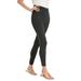 Plus Size Women's Stretch Cotton Legging by Woman Within in Heather Charcoal (Size S)