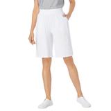 Plus Size Women's Jersey Knit Short by Woman Within in White (Size 3X)