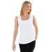 Plus Size Women's Rib Knit Tank by Woman Within in White (Size 3X) Top