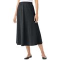 Plus Size Women's 7-Day Knit A-Line Skirt by Woman Within in Heather Charcoal (Size 6XP)