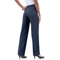 Plus Size Women's Classic Bend Over® Pant by Roaman's in Navy (Size 36 W) Pull On Slacks