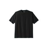 Men's Big & Tall Shrink-Less™ Lightweight Crewneck T-Shirt by KingSize in Black (Size XL)