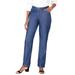 Plus Size Women's Classic Cotton Denim Straight-Leg Jean by Jessica London in Indigo (Size 12) 100% Cotton