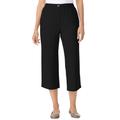 Plus Size Women's 7-Day Denim Capri by Woman Within in Black (Size 38 W) Pants