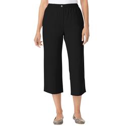 Plus Size Women's 7-Day Denim Capri by Woman Within in Black (Size 38 W) Pants