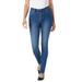 Plus Size Women's Comfort Curve Slim-Leg Jean by Woman Within in Medium Stonewash Sanded (Size 22 WP)