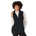 Plus Size Women's Zip-Front Microfleece Vest by Woman Within in Black (Size 4X)