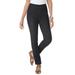 Plus Size Women's Stretch Denim Straight-Leg Jegging by Jessica London in Black (Size 22 P) Jeans Legging