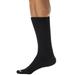 Men's Big & Tall Diabetic Crew Socks with Extra Wide Footbed by KingSize in Black (Size L)