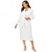 Plus Size Women's 2-Piece Stretch Crepe Single-Breasted Skirt Suit by Jessica London in White (Size 24) Set